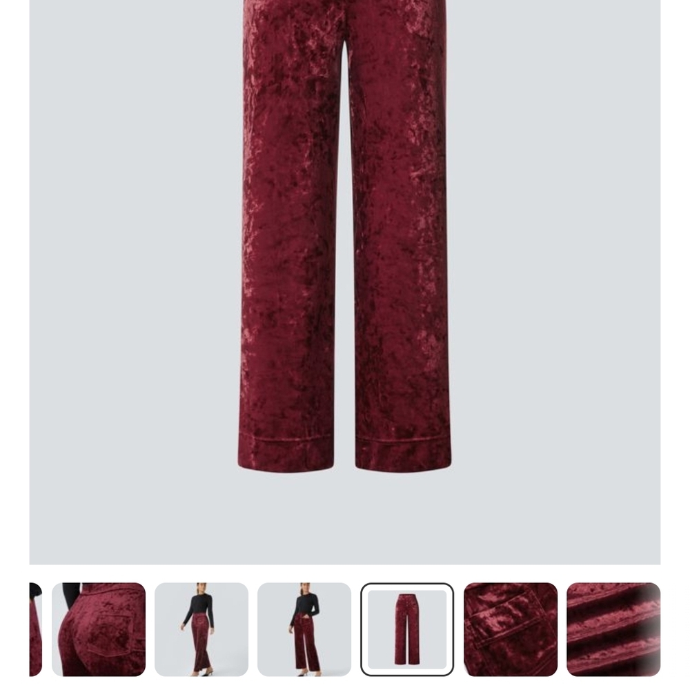 HALARA Velvet Maroon Trousers